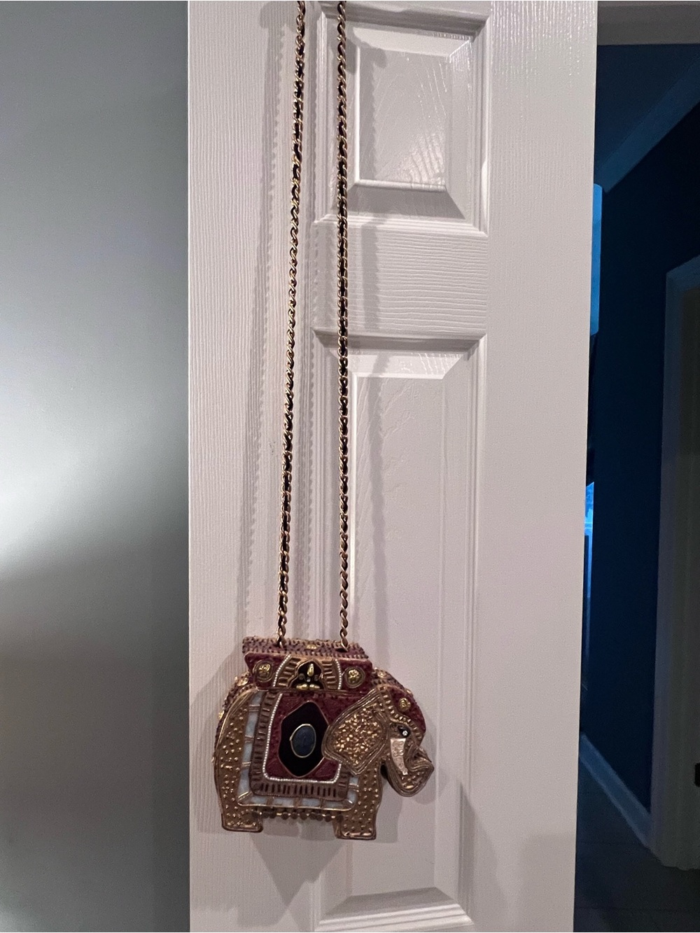 Mary Frances Elephant Box Crossbody Bag - Gold Embellished - Picture 12 of 12